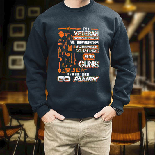 Veterans I'm A Veteran If You Don't Like It Go Away Veterans Day Print